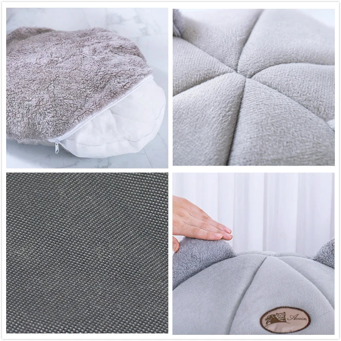 Plush Winter Warming Lovely Pet bed With Removable Soft Mat Cushion