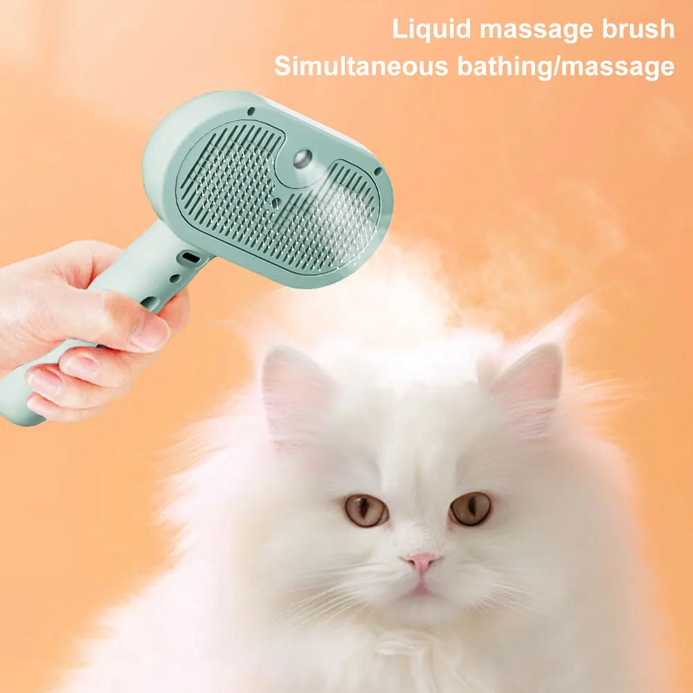 3 in 1 Steam Pet Brush for Shedding & Grooming for Cats Dogs and Small Animals