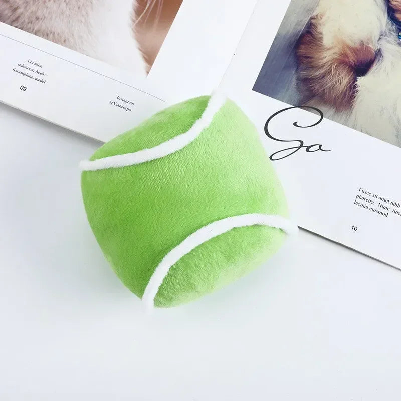 Cute Ball Shape Plush Bite Resistant Teething Small Dog Toy