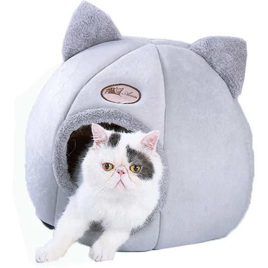 Plush Winter Warming Lovely Pet bed With Removable Soft Mat Cushion