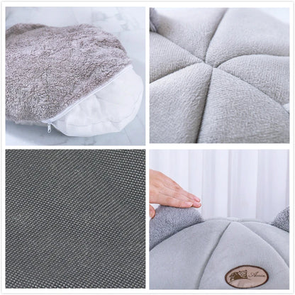 Plush Winter Warming Lovely Pet bed With Removable Soft Mat Cushion