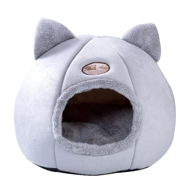 Plush Winter Warming Lovely Pet bed With Removable Soft Mat Cushion