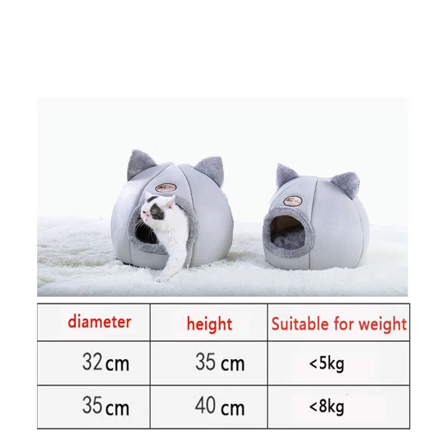 Plush Winter Warming Lovely Pet bed With Removable Soft Mat Cushion