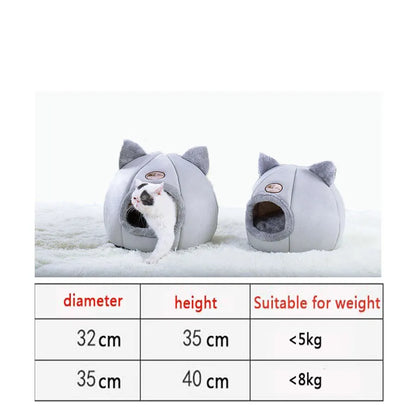 Plush Winter Warming Lovely Pet bed With Removable Soft Mat Cushion