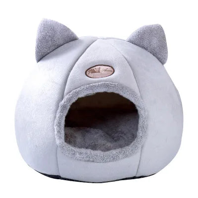 Plush Winter Warming Lovely Pet bed With Removable Soft Mat Cushion