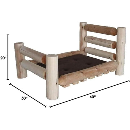 Pet Bed, Medium: 40 L x 30 W x 20 H (30 lbs.), Brown