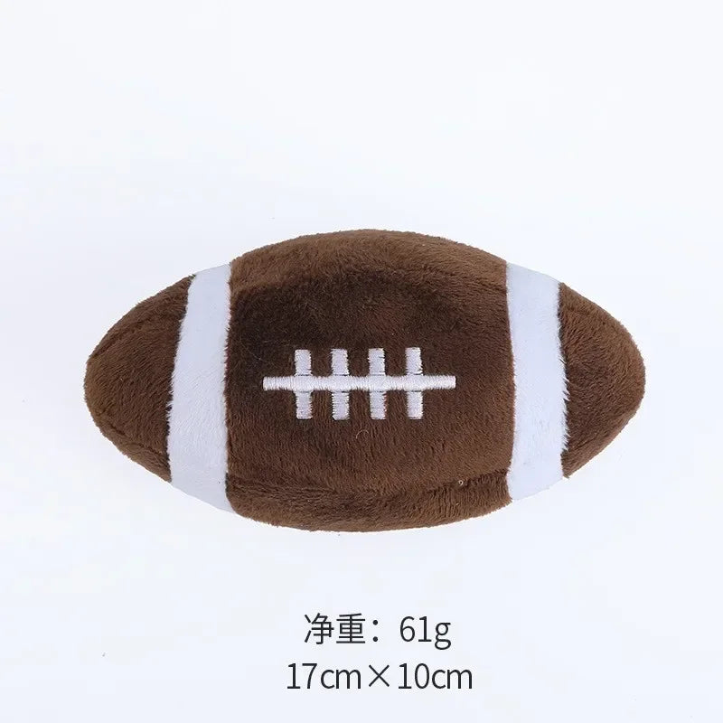 Cute Ball Shape Plush Bite Resistant Teething Small Dog Toy