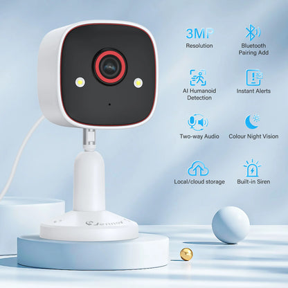 Indoor/Outdoor Security Cameras 2K HD Wireless Color Night Vision Two Way Talk,  Waterproof