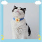 Kawaii Crochet Pet Collar, Adjustable Wool Necklace Flowers