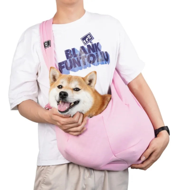 Crossbody breathable Pet folding  bag, large capacity exclusive portable bag