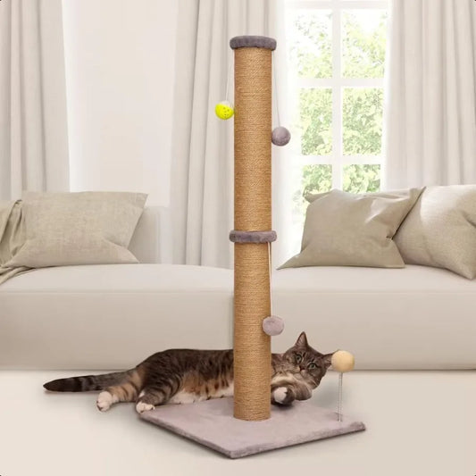 36 inch Tall Cat Scratch Post for Indoor Cats with Durable Natural Sisal Rope