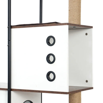 Modern Cat Tower, Multi-Level With Cave, 2 Scratching Posts,
