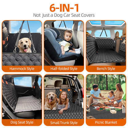 Non -Slip Back Seat Extender for Dogs Holds 400LBS Hardbottom Waterproof For Universal Size