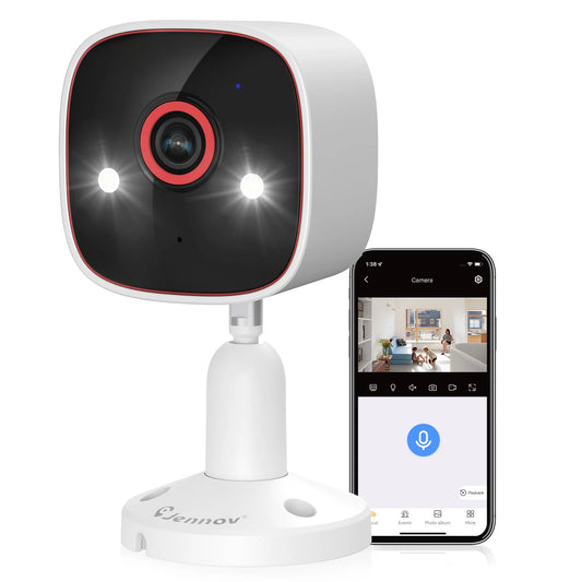 Indoor/Outdoor Security Cameras 2K HD Wireless Color Night Vision Two Way Talk,  Waterproof