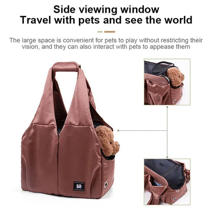 Folding Pet Bag For Cats or Dog Breathable Waterproof Shoulder Bag