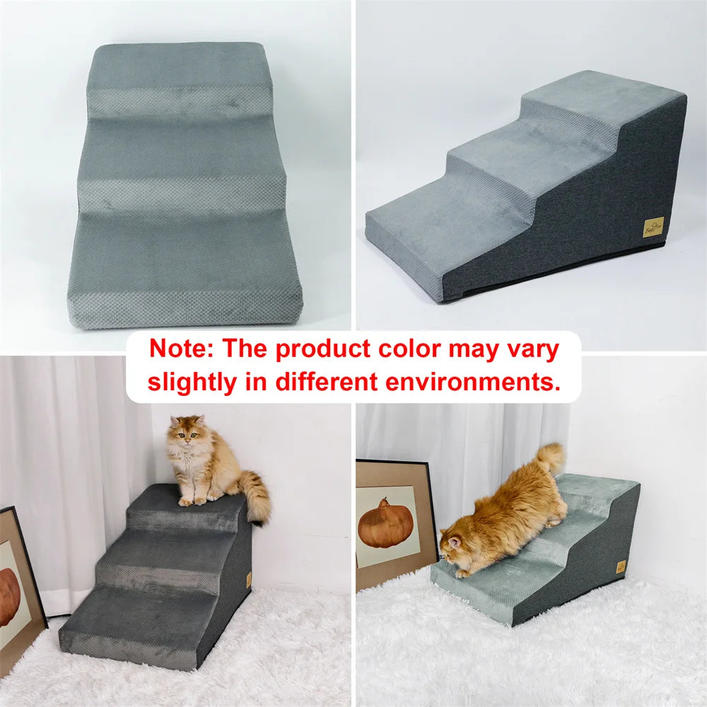Pet 3/4 Step Ladder High-Density Foam Removable and Washable Training Pet Ramp Stairs