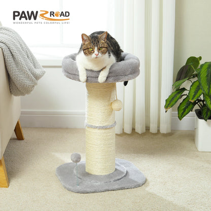 Flower Cat Scratching Post with Removable Flower Cat Bed, Spring Ball
