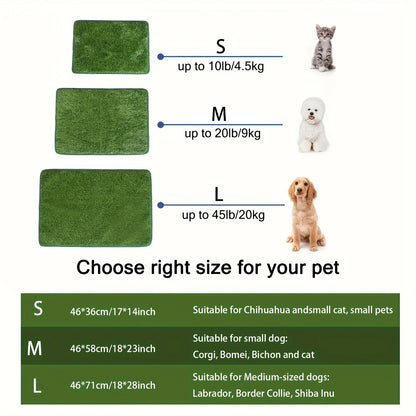 Washable & Reusable Dog Potty Training Mat - Odor-Control Artificial Grass Pad for Pets