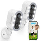 Security Outdoor Home Camera Wireless Battery Powered with Color Night Vision Two-Way Talk