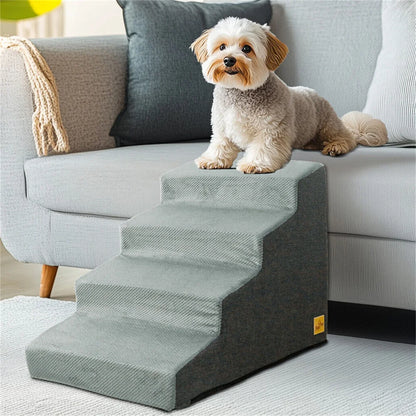 Pet 3/4 Step Ladder High-Density Foam Removable and Washable Training Pet Ramp Stairs