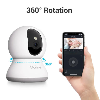 Home Security Camera for Pets with One-Touch Call Update, Two Way Talking, Motion Detection, Night Vision