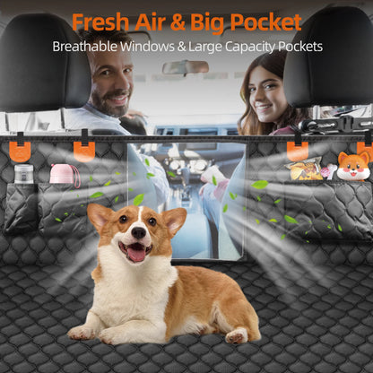 Non -Slip Back Seat Extender for Dogs Holds 400LBS Hardbottom Waterproof For Universal Size