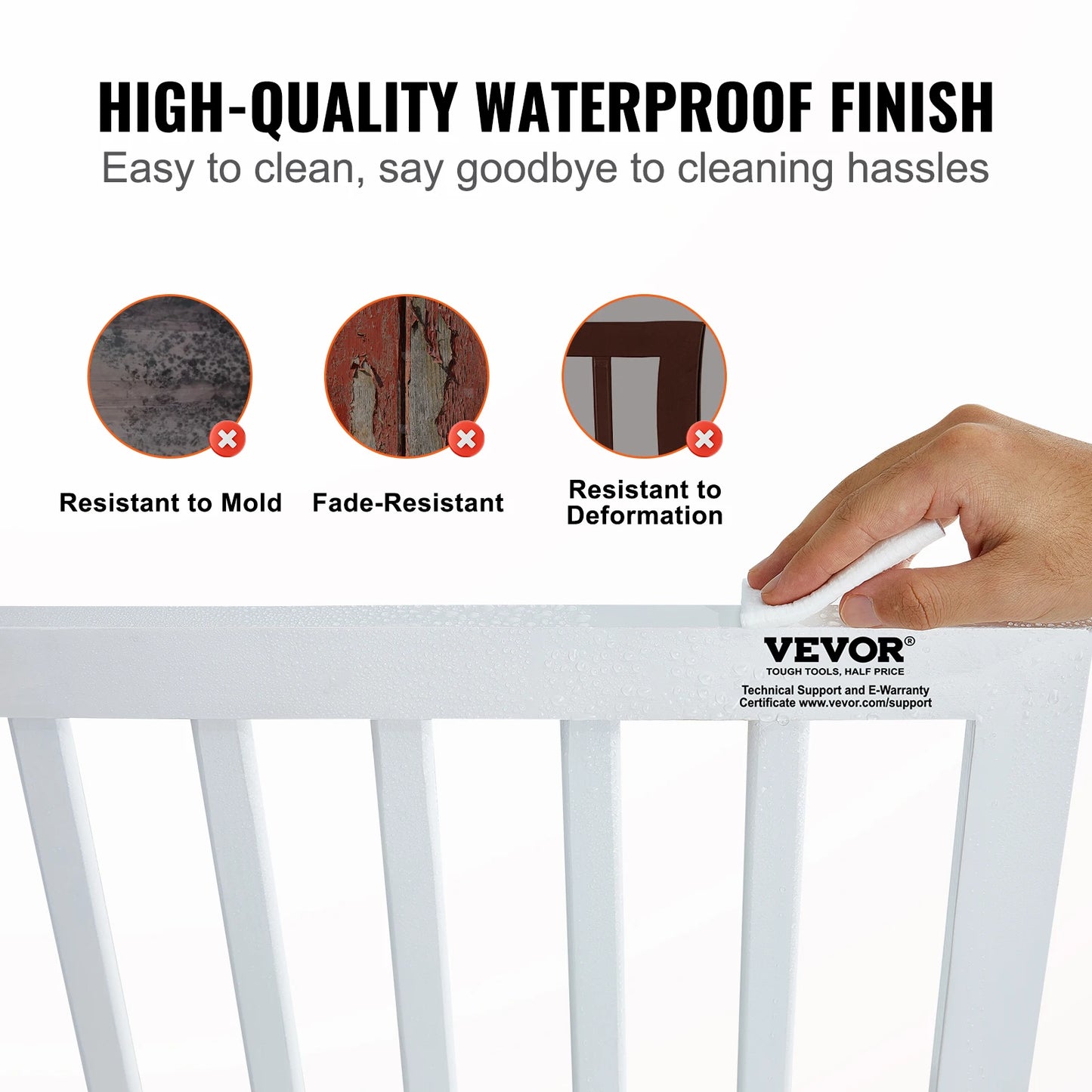 VEVOR Free Standing Pet Gate 3 Panel Foldable Gate for Narrow Passageways