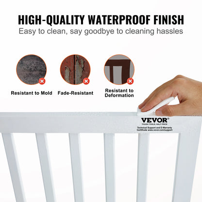 VEVOR Free Standing Pet Gate 3 Panel Foldable Gate for Narrow Passageways