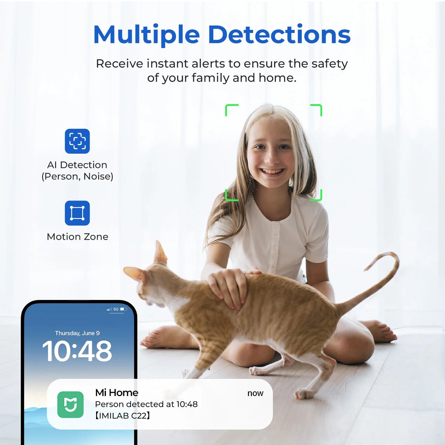 Indoor Camera Detection Color Night Vision Monitor 2-Way Audio