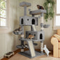 66 Inch Multi-Level Large Cat Tree Tower Cozy Plush Condo with Sisal Scratching Posts