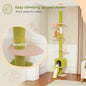 Adjustable Floor to Ceiling Cat Tree Tower 5 Tiers for Indoor Cats with Condo Scratching Post Ladders