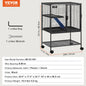 SucceBuy 64.6"Rolling Metal Cage For any Small Animal Cat, Chincilla, Ferret