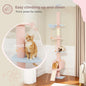 Adjustable Floor to Ceiling Cat Tree Tower 5 Tiers for Indoor Cats with Condo Scratching Post Ladders