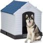 Indoor Outdoor Insulated Kennel Durable Plastic Dog House  Weather & Water Resistant