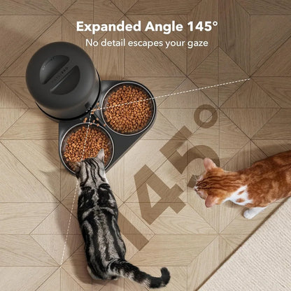 5G WiFi Pet Feeder with 2-Way Audio Sound Alerts, Automatic Feeder with Camera 1080P HD Video with Night Vision.