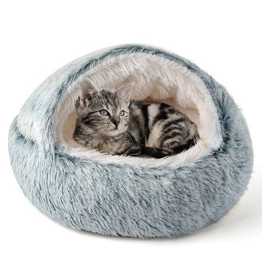 25'' Pet Bed Nest Soft Comfortable Semi-enclosed