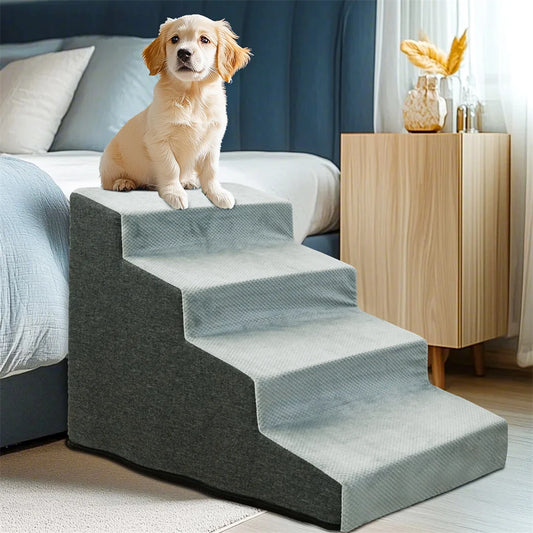 Pet 3/4 Step Ladder High-Density Foam Removable and Washable Training Pet Ramp Stairs