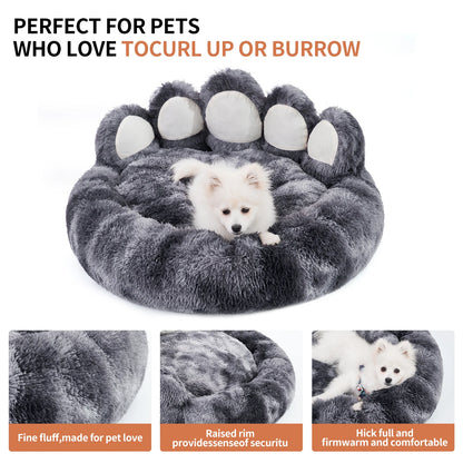 Cozy Comfy Pet Paw Shape Warm Bed