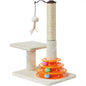 Cat Scratching Post  with Tracks with Toy Balls for Indoor Cats