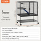 SucceBuy 64.6"Rolling Metal Cage For any Small Animal Cat, Chincilla, Ferret