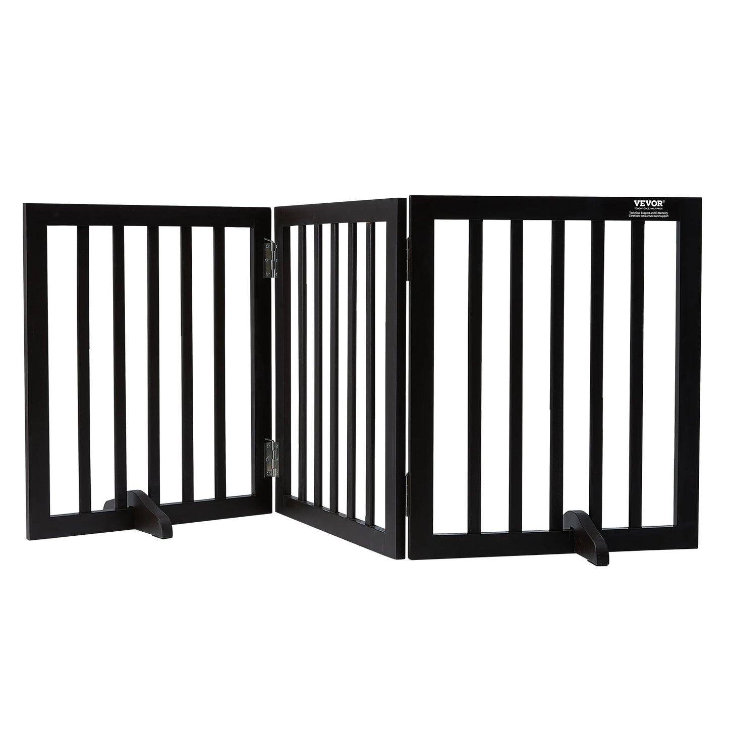 VEVOR Free Standing Pet Gate 3 Panel Foldable Gate for Narrow Passageways