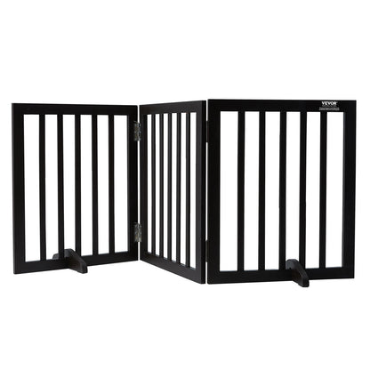 VEVOR Free Standing Pet Gate 3 Panel Foldable Gate for Narrow Passageways