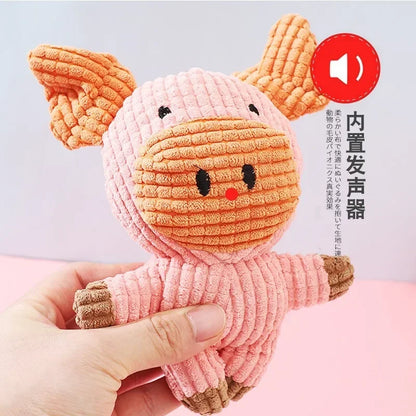 Plush Dog Cute Animal Shape Bite Resistant Toys,