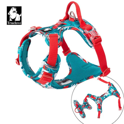 Truelove Pet Explosion-Proof Dog Harness Camouflage Reflective Nylon