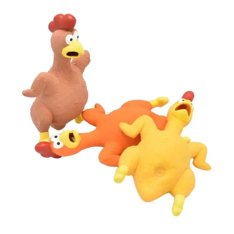 Screaming Plastic Chicken Toy