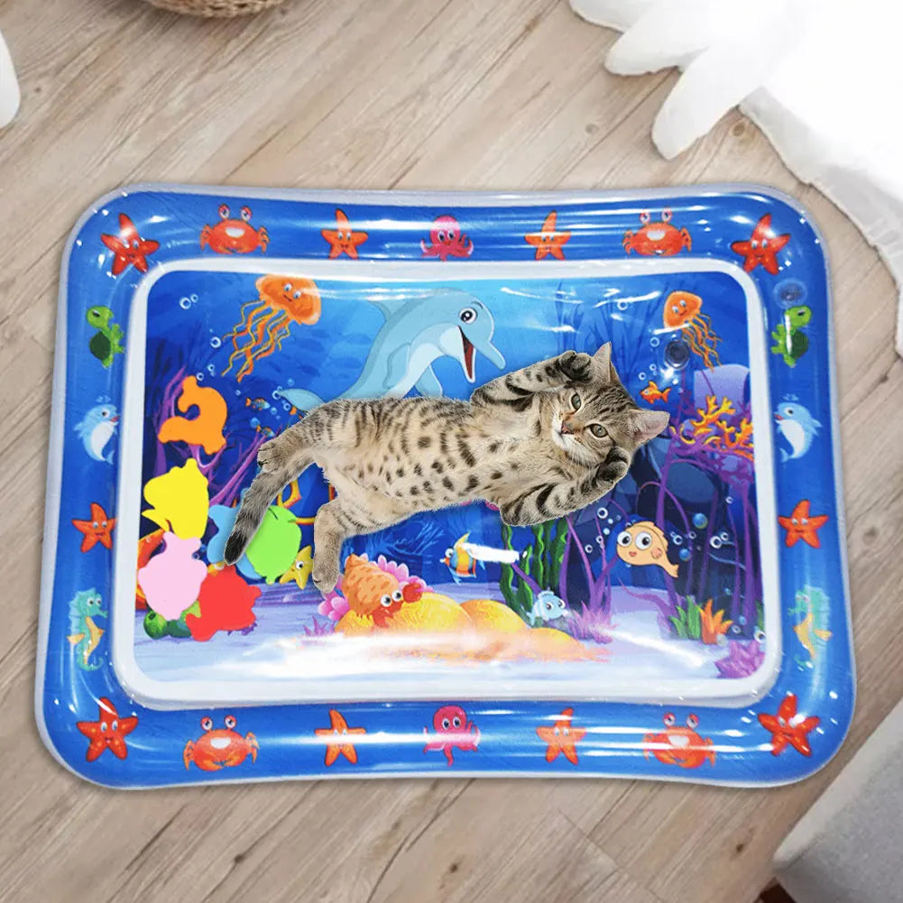 Pet Tummy Time Premium Inflatable Water Cushion Interactive Gym Toy