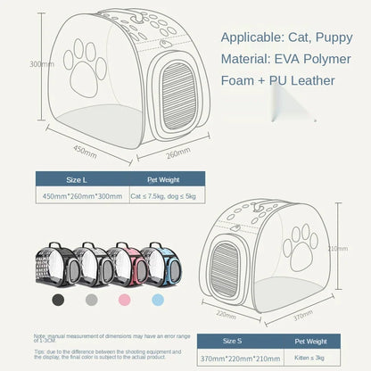 Cat Space Capsule Transparent Cat Carrier Bag Breathable Backpack