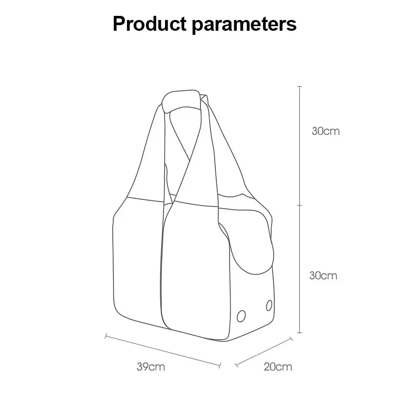 Folding Pet Bag For Cats or Dog Breathable Waterproof Shoulder Bag