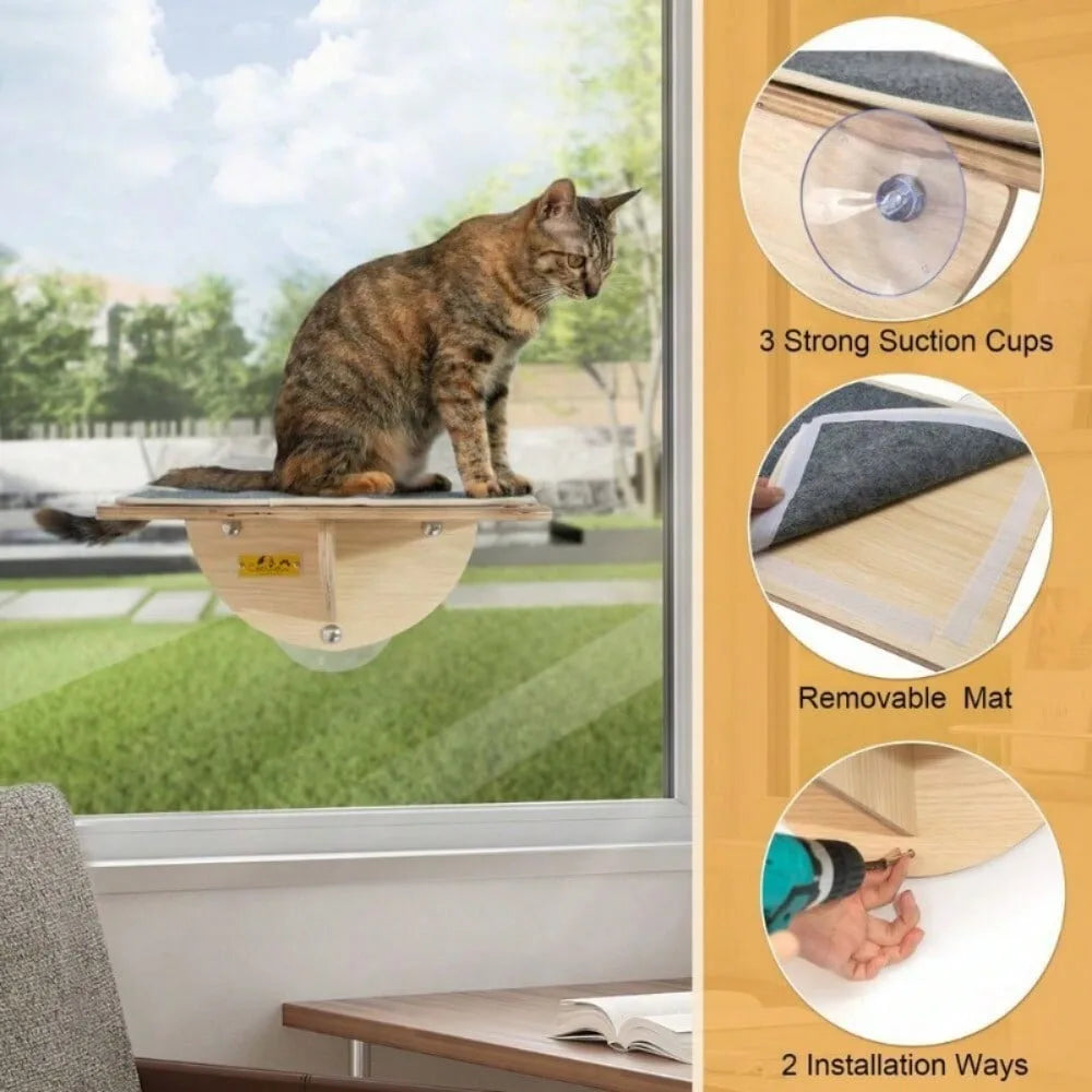 Cat Window or Wall Perch With Suction Cups