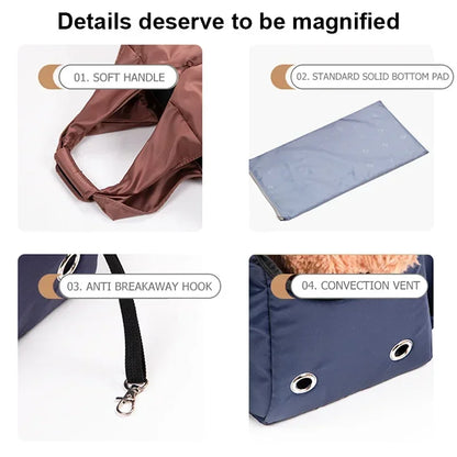 Folding Pet Bag For Cats or Dog Breathable Waterproof Shoulder Bag